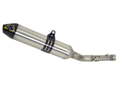 ESCAPE ARROW APRILIA RX/SX 125 '21/22 HOMOLOGATED    ALUMINUM DARK THUNDER SILENCER WITH     WELDED LINK PIPE