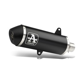 ESCAPE ARROW PIAGGIO BEVERLY 300 HPE '21 HOMOLOGATED ALUMINUM DARK SIL. WITH CARBON ENDCAP