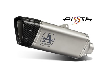 ESCAPE ARROW APRILIA RS457 E5+ 2024 RACING FULL SYSTEM WITH TITANIUM ""DARK"" PISTA SILENCER AND STAINLESS STEEL COLLECTORS