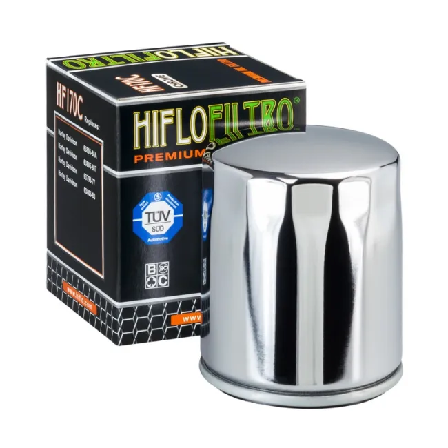 FILTRO ACEITE HIFLOFILTRO CROMADO HF170C Filtro calidad Original | Repuestos Originales en Rebesa