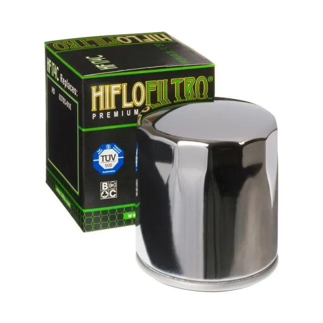 FILTRO ACEITE HIFLOFILTRO CROMADO HF174C Filtro calidad Original | Repuestos Originales en Rebesa