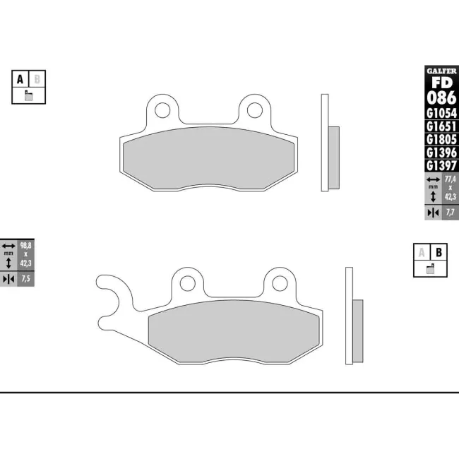 PASTILLAS GALFER FD068G1375 (JUEGO)