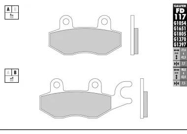 PASTILHAS GALFER FD117G1054 (JOGO)