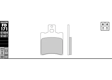 PASTILHAS GALFER FD171G1054 (JOGO)