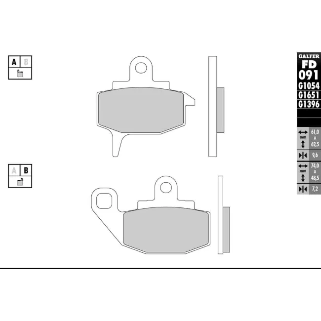 PASTILLAS GALFER FD068G1375 (JUEGO)