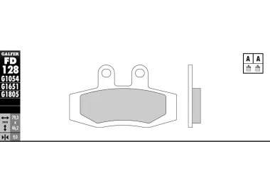 PASTILHAS GALFER FD128G1054 (JOGO)