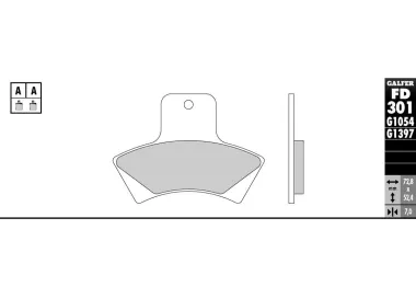 PASTILHAS GALFER FD301G1054 (JOGO)
