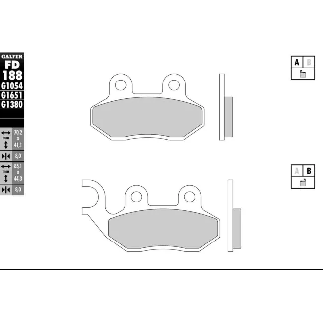 PASTILLAS GALFER FD068G1375 (JUEGO)