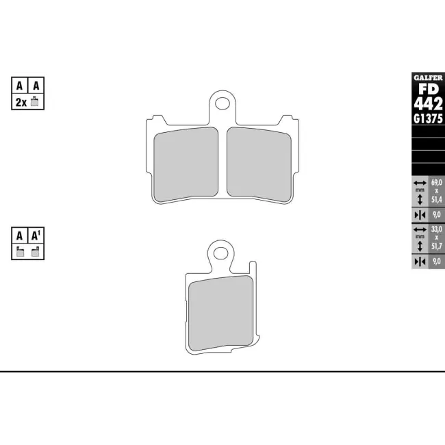 PASTILLAS GALFER FD068G1375 (JUEGO)
