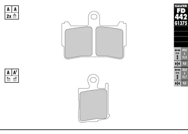PASTILLAS GALFER FD068G1375 (JUEGO)