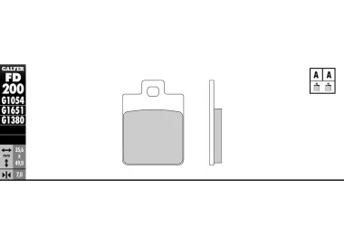 PASTILHAS GALFER FD200G1054 (JOGO)