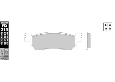 PASTILHAS GALFER FD214G1380 (JOGO)