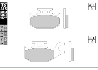 PASTILHAS GALFER FD315G1054 (JOGO)