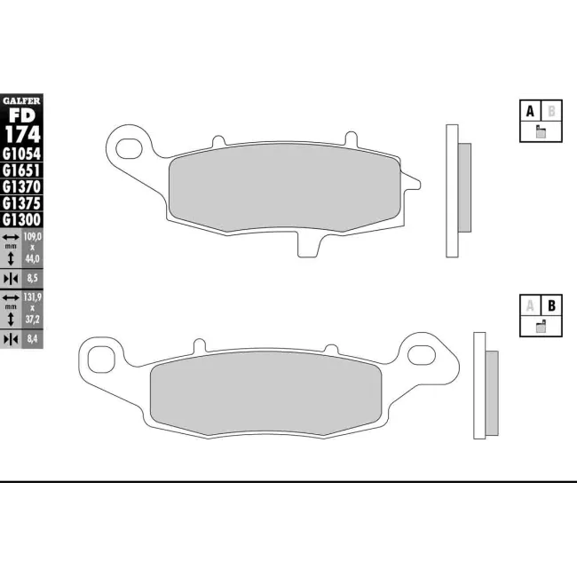 PASTILLAS GALFER FD068G1375 (JUEGO)