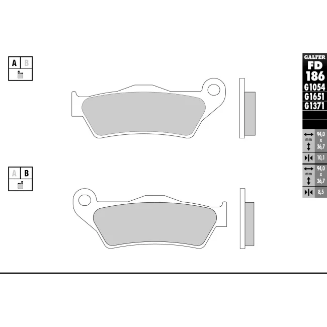PASTILLAS GALFER FD068G1375 (JUEGO)
