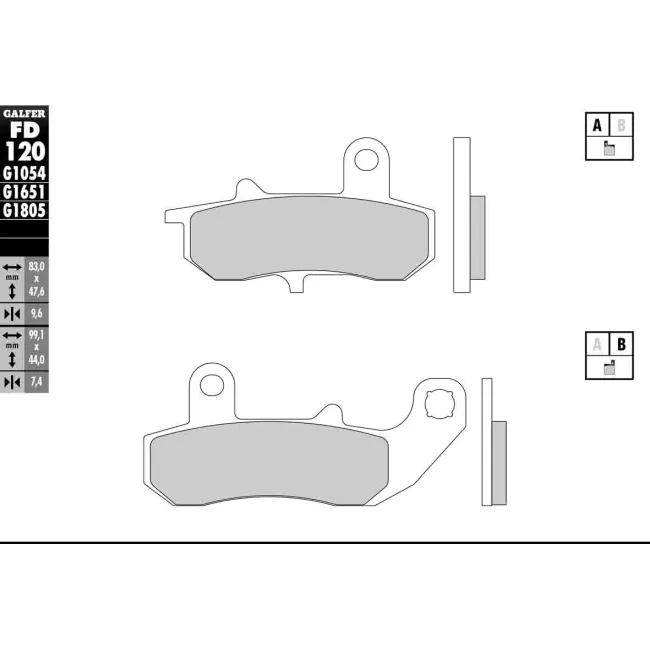 PASTILLAS GALFER FD068G1375 (JUEGO)