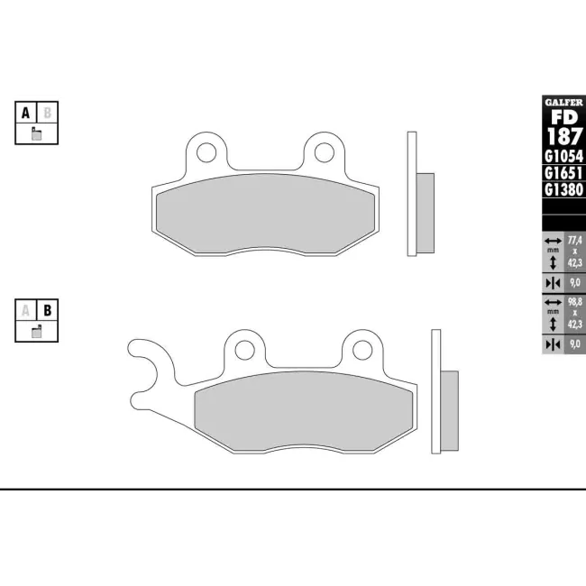 PASTILLAS GALFER FD068G1375 (JUEGO) PASTILLAS GALFER FD068G1375 (JUEGO)