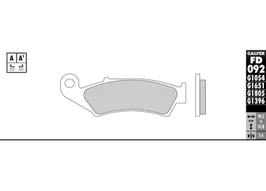 PASTILHAS GALFER FD092G1054 (JOGO)