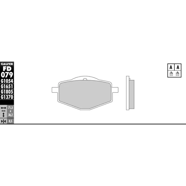 PASTILLAS GALFER FD068G1375 (JUEGO) PASTILLAS GALFER FD068G1375 (JUEGO)