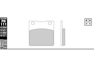 PASTILHAS GALFER FD111G1054 (JOGO)