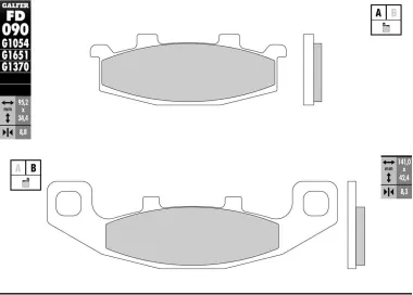 PASTILHAS GALFER FD090G1370 (JOGO)