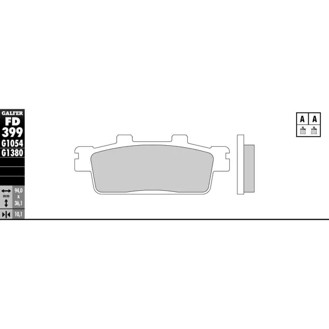 PASTILHAS GALFER FD399G1054 (JOGO)