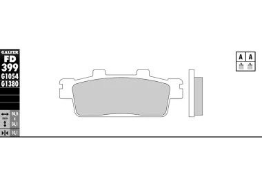 PASTILHAS GALFER FD399G1054 (JOGO)