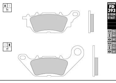 PASTILHAS GALFER FD393G1054 (JOGO)