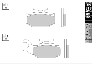 PASTILHAS FREIO GALFER FD318G1054 (JOGO)