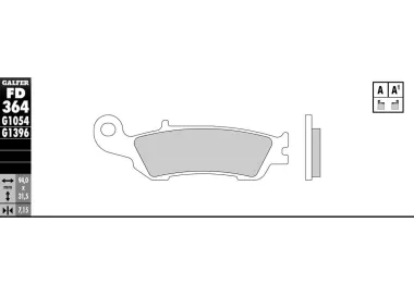 PASTILHAS FREIO GALFER FD364G1054  (JOGO)
