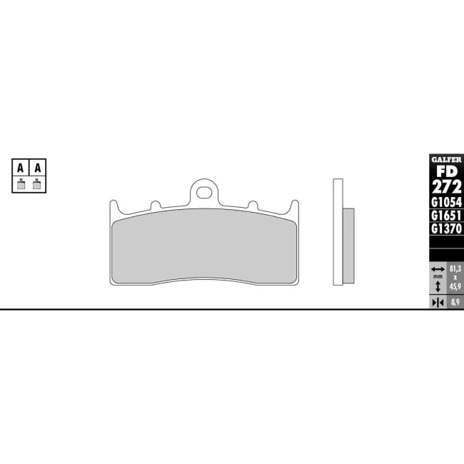 PASTILHAS FREIOGALFER FD272G1370 (JOGO)