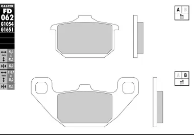 PASTILHAS FREIOGALFER FD062G1370 (JOGO)
