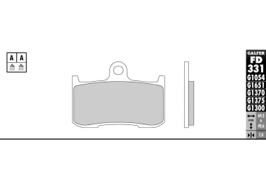 PASTILHAS FREIO GALFER FD331G1370 -WG-7382-F2 (JOGO)