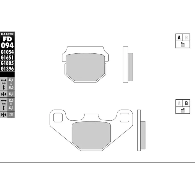 PASTILLAS GALFER FD068G1375 (JUEGO)