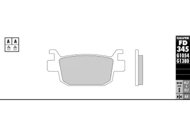 PASTILHAS FREIO GALFER FD345G1050 (JOGO)