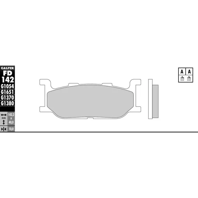 PASTILHAS FREIO GALFER FD142G1380 (JOGO)