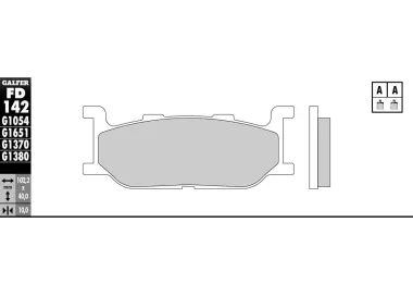 PASTILHAS FREIO GALFER FD142G1380 (JOGO)