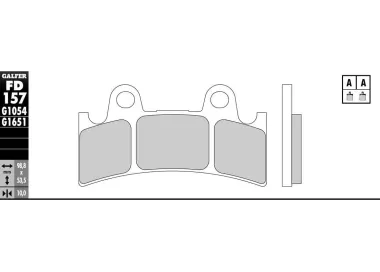 PASTILHAS FREIOGALFER FD157G1054 (JOGO)