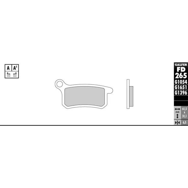PASTILHAS FREIO GALFER FD265G1054 WG7383  (JOGO)