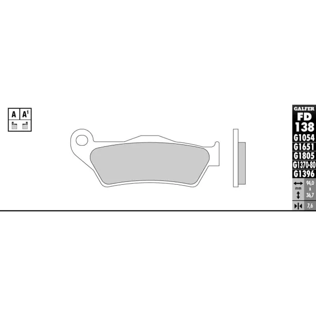 PASTILLAS GALFER FD068G1375 (JUEGO)