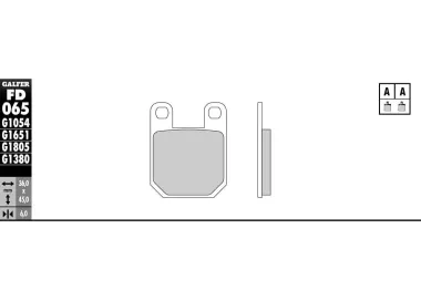 PASTILHAS FREIO GALFER FD065G1050 (JOGO)