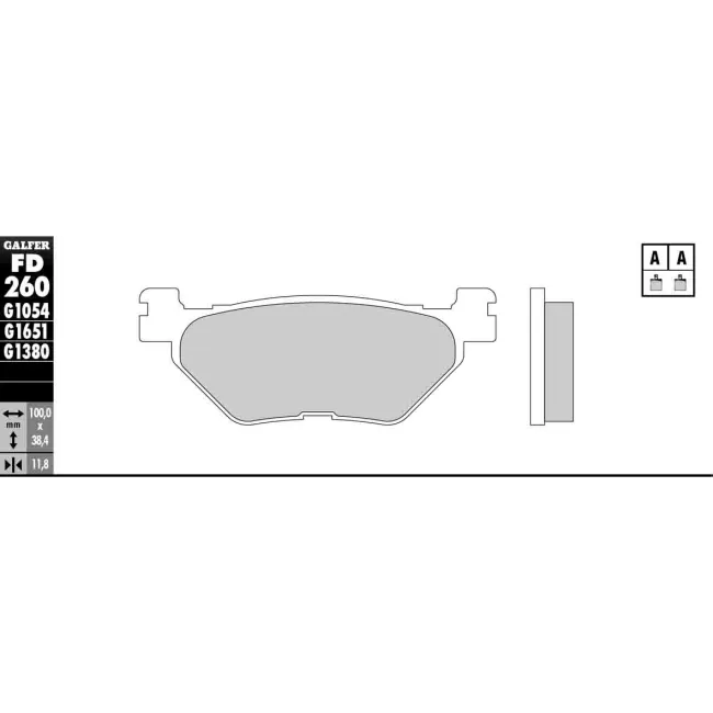 PASTILHAS FREIO GALFER FD260G1380 (JOGO)