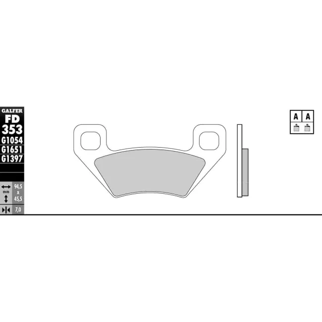 PASTILHAS FREIO GALFER FD353G1397 (JOGO)