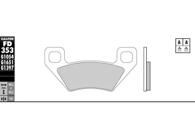 PASTILHAS FREIO GALFER FD353G1397 (JOGO)