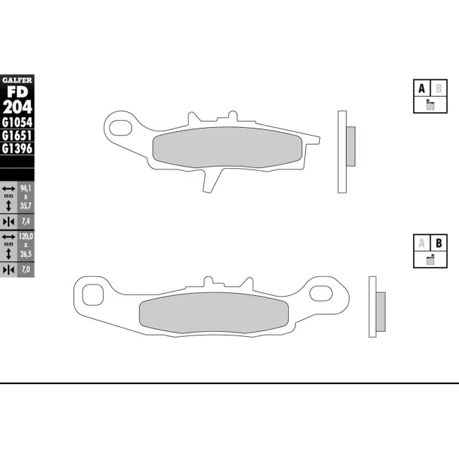PASTILLAS GALFER FD068G1375 (JUEGO)
