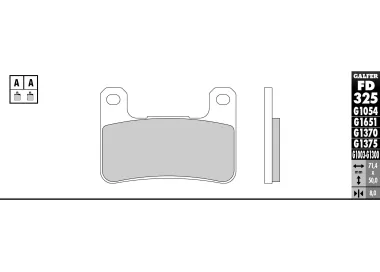 PASTILHAS FREIO GALFER FD325G1375 KAWASAKI Z1000 1 (JOGO)