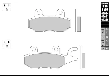 PASTILHAS FREIOGALFER FD145G1054 (WG7288F6) (JOGO)