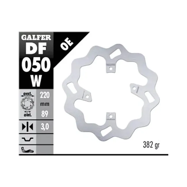 DISCO DE TRAVÃO GALFER WAVE DF050W (JOGO)