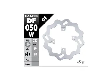 DISCO DE TRAVÃO GALFER WAVE DF050W (JOGO)