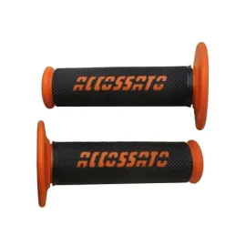 Par de Puños Accossato Off Road Negros con Logo Naranja | Rebesa